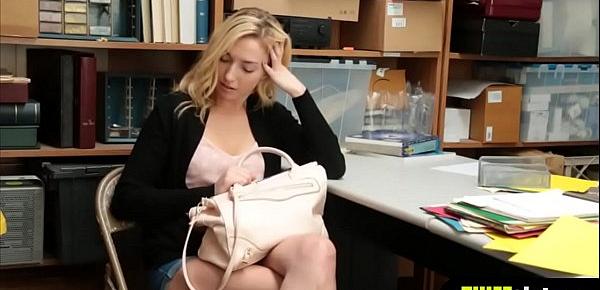  This bored rich blonde shoplifter gets rough fucked